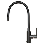 Смеситель для кухни 35к MIXLINE МЛ33-098Г(ML33-098GR) "Сити" гибкий излив боковая ручка б/отв ГРАФИТ