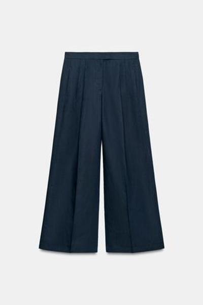 БРЮКИ ПРЯМОГО КРОЯ С ЗАЩИПАМИ — ZW COLLECTION — ZARA