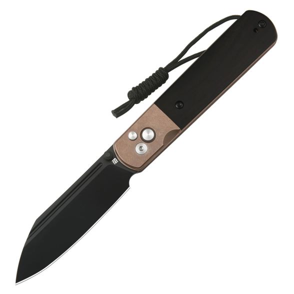 Цена наСкладной нож Artisan Holm, сталь AR-RPM9, рукоять G10, черный/бронзовый