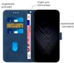 Кожаный чехол-книжка для SAMSUNG S21 5G (не ULTRA/ FE/ PLUS!) с отделом для наличных, 3 слотами для карт и подставкой
