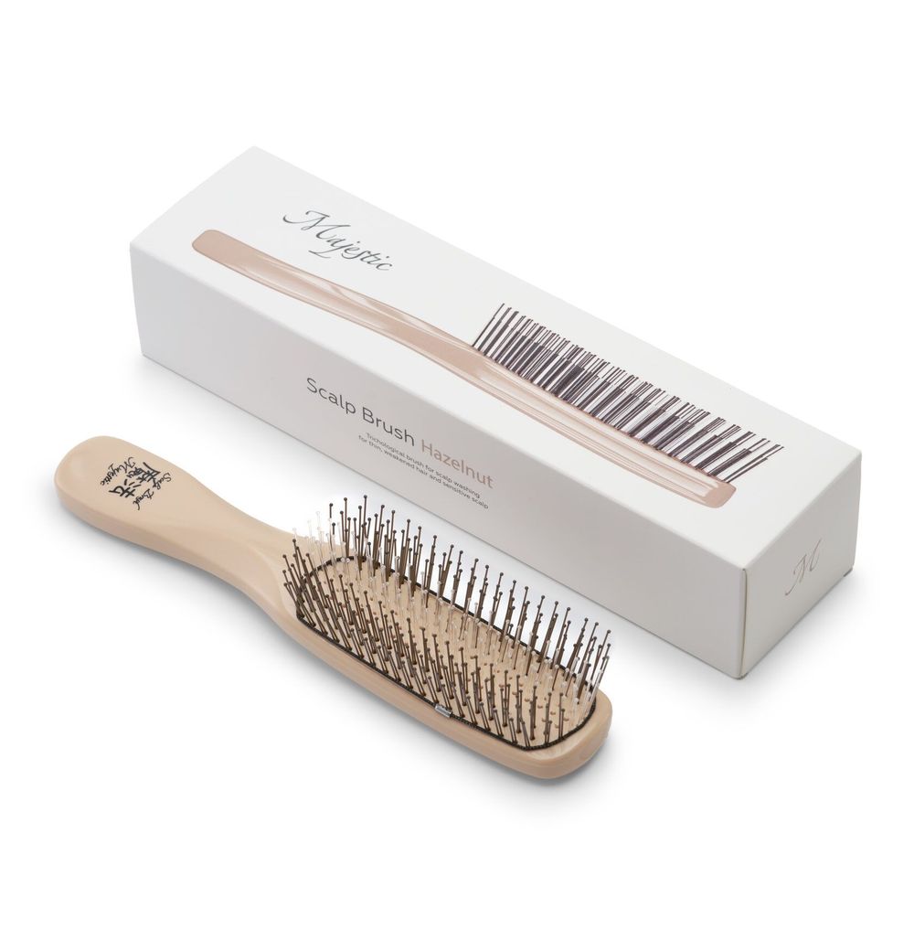 Расческа Majestic Scalp Brush светлый орех