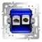 Механизм розетки TV+RJ45 кат. 6 Voltum S70 VLS0607M