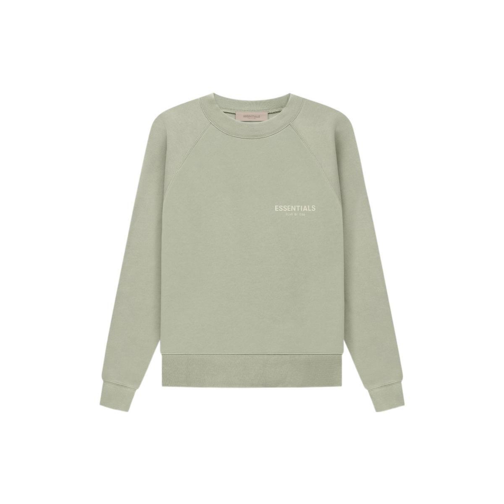 Толстовка Fear of God Essentials SS22 Crewneck Seafoam Logo, FOG-SS22-107