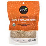 Elan, органические цельные семена кунжута, необработанные, 250 г (8,8 унции)