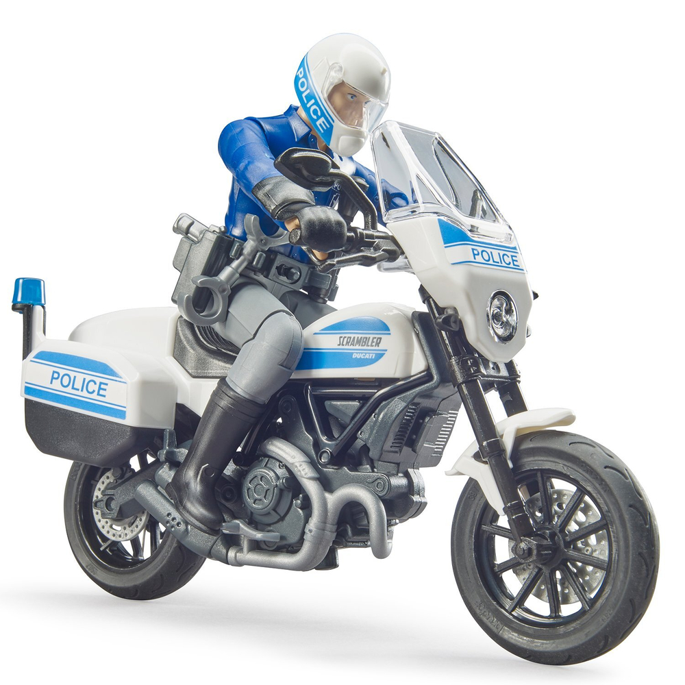 Мотоцикл Scrambler Ducati с фигуркой полицейского
