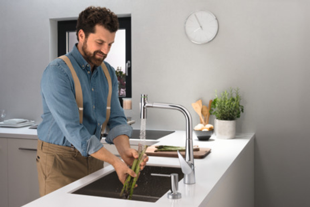 Смеситель для кухни Hansgrohe Talis Select M51 Кухонный однорычажный, 300, с вытяжным 73867000
