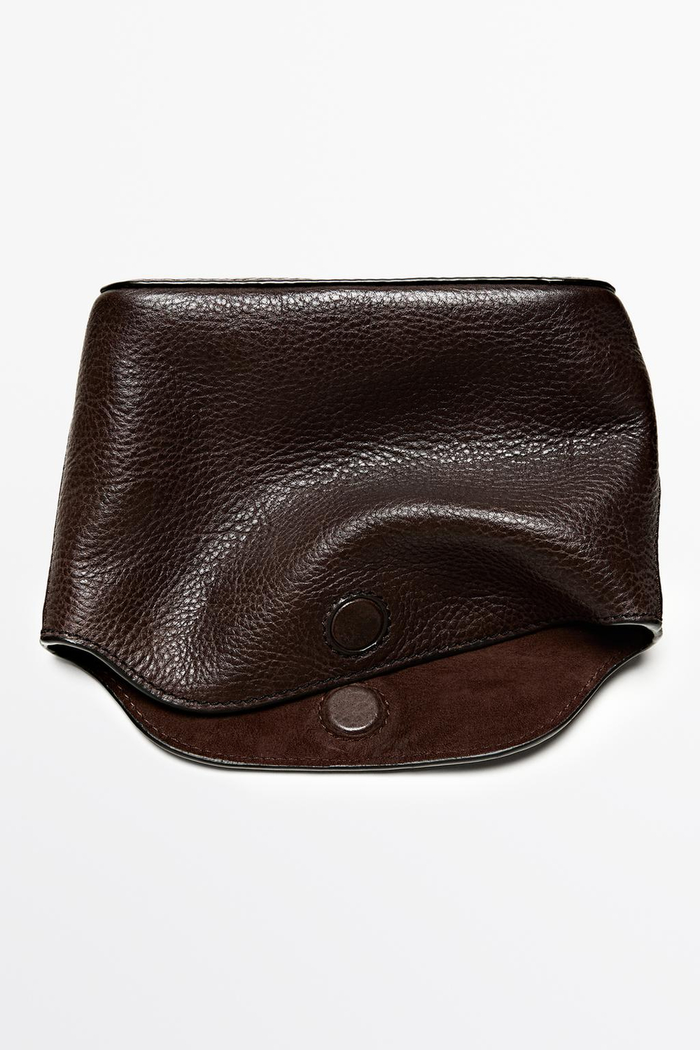 Massimo Dutti Мини-несессер из кожи наппа, коричневый