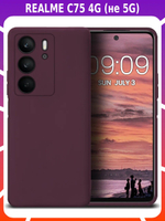 Мягкий Soft Touch чехол из силикона для REALME C75 4G (не 5G) с бархатной подкладкой