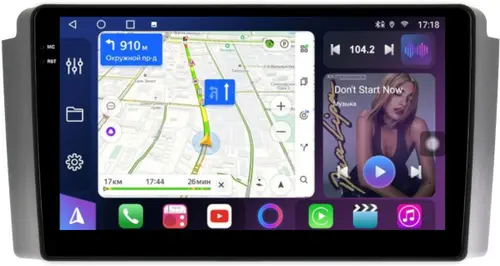 Магнитола для SsangYong Rexton 1 Y200 2002-2007 - FarCar S500-TS18 монитор 9.5" QLED на Android 14, CarPlay, 4G SIM-слот