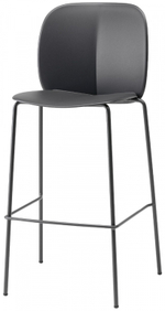 Стул пластиковый полубарный Scab Design Mentha Go Green, антрацит