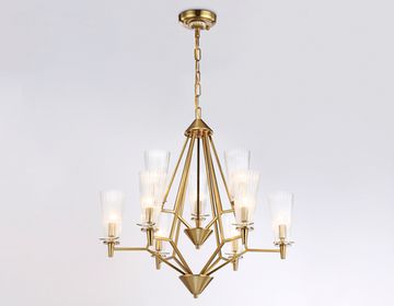 Подвесная люстра 9*Е14 TR3233/6+3 BS/FR латунь/белый матовый Traditional Ambrella