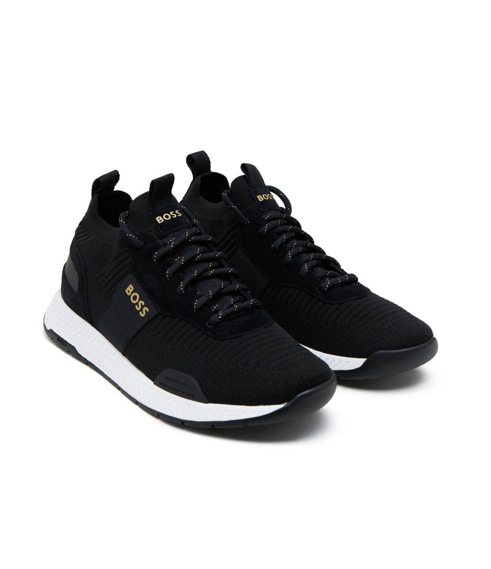 Кроссовки Titanium_Runn_knst_N BOSS BLACK - черный(50498245)