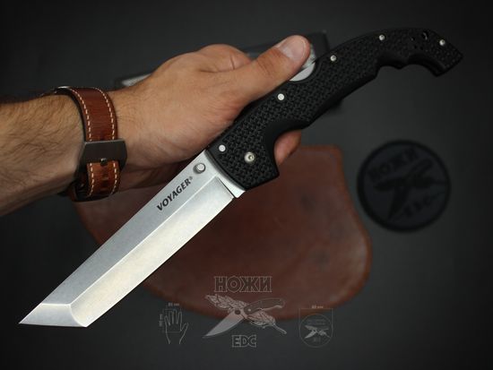Складной нож Cold Steel 29AXT Voyager X Large Tanto c клинком из стали AUS-10A, рукоять Grivory (Griv-Ex)
