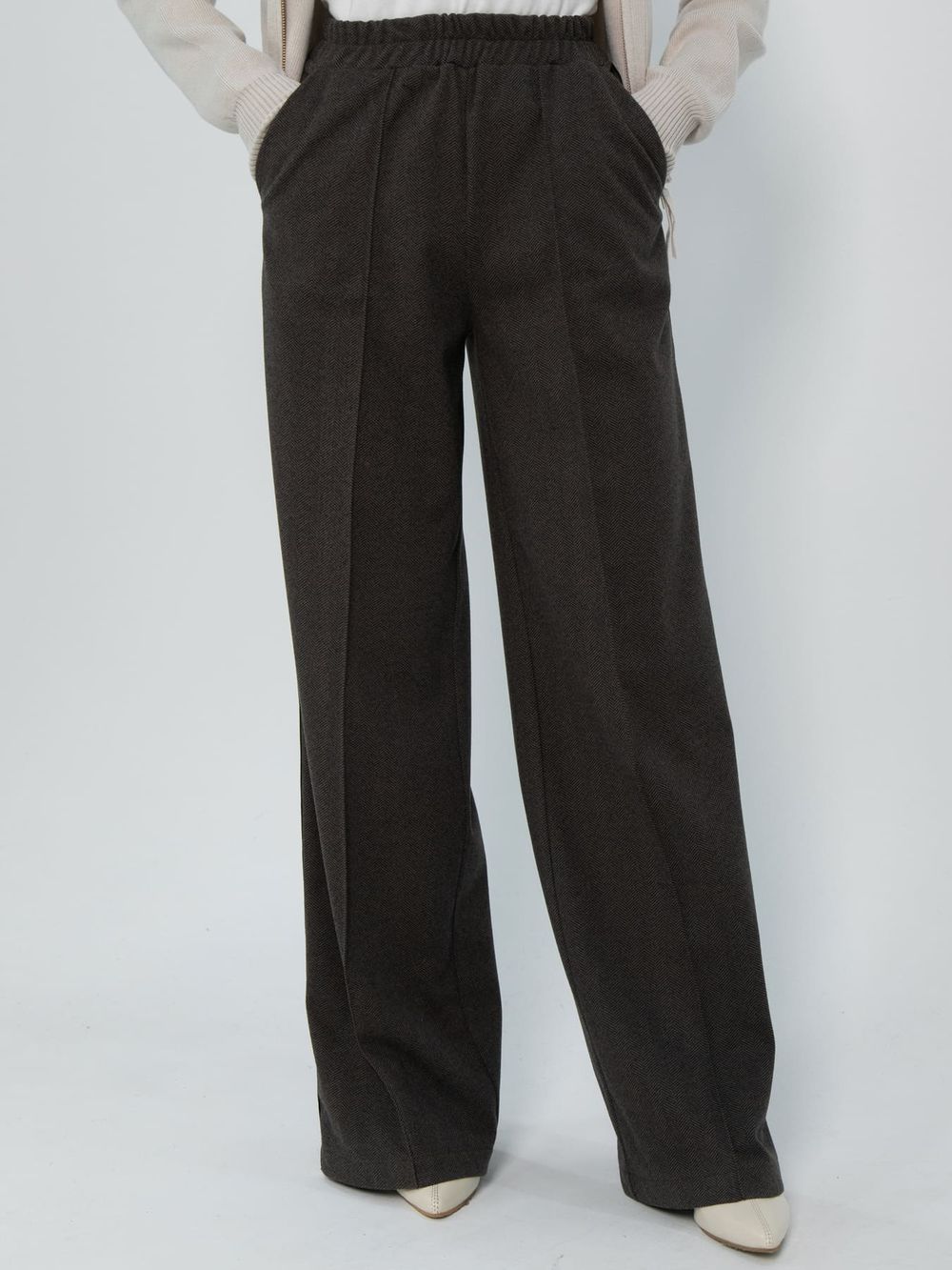 Брюки утепленные трикотажные Вильнюс (капучино) Б16419-5М LT Collection