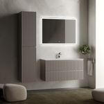 Тумба подвесная Sancos Snob R, Doha Soft 995х445х500, под столешницу с отверстием под смеситель, цвет Black Sky, арт. SNR100SM