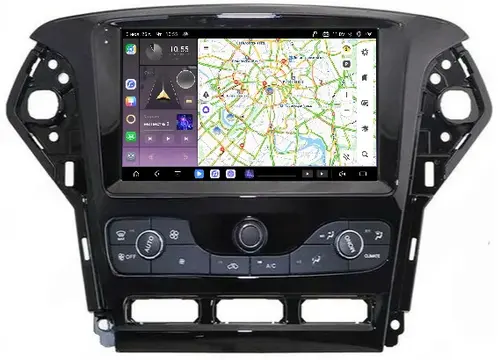 Магнитола для Ford Mondeo 4 2010-2014 - Kuberg QLed, Android 13, Быстрейшая, CarPlay, SIM-слот