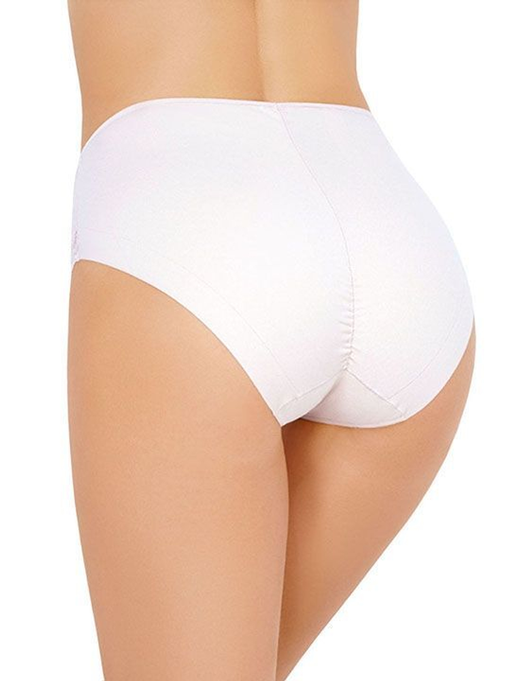 Высокие хлопковые трусики с кружевом Lace Cotton Band (Размер: XL) (Цвет: черный)