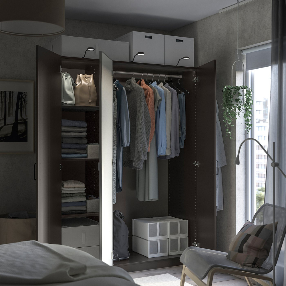 IKEA YTBERG  (ИКЕА ИТБЕРГ)  -  Светильник для шкафа - чёрный/с регулировкой яркости