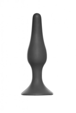 Анальная пробка Slim Anal Plug Large Dark Grey (Цвет: серый)