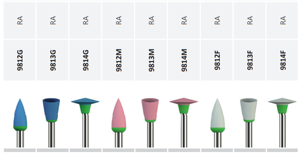 1399 Набор полиров для керамики Jota Kit Polisher "3 step" for Ceramic, 9 инструментов, JOTA, Швейцария