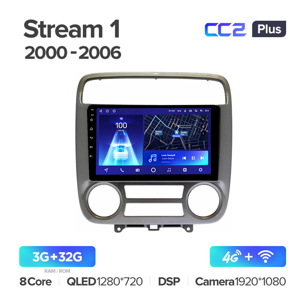 Teyes CC2 Plus 9"для Honda Stream 1 2000-2006