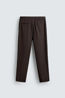 ZARA БРЮКИ-ДЖОГГЕРЫ КОМФОРТНОЙ ПОСАДКИ, ШОКОЛАДНЫЙ