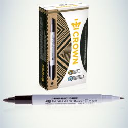 095143 Crown Маркер перманентный двухсторониий MULTI MARKER TWIN, ЧЕРНЫЙ пулевидный 2мм/1мм (P-800W) | Crown