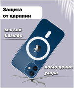 AV-Retail / Чехол силиконовый прозрачный с MagSafe для iPhone 12/12 Pro