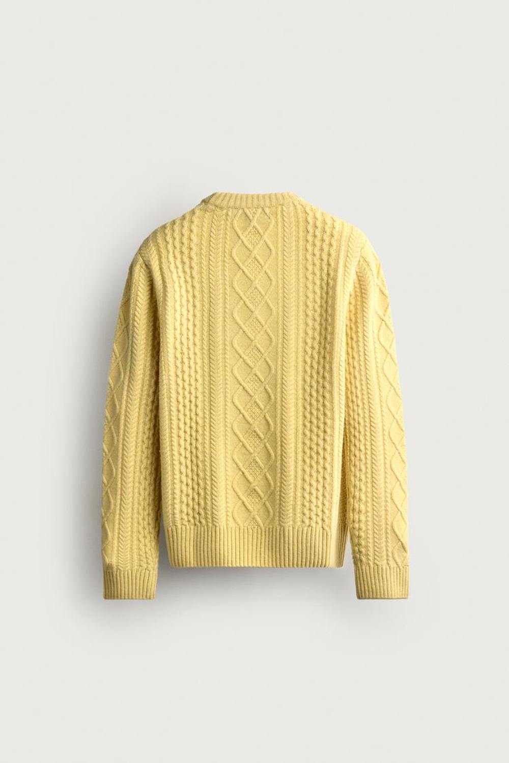 ZARA СВИТЕР ИЗ СМЕСОВОЙ ШЕРСТИ, ЛИМОННО-ЖЕЛТЫЙ