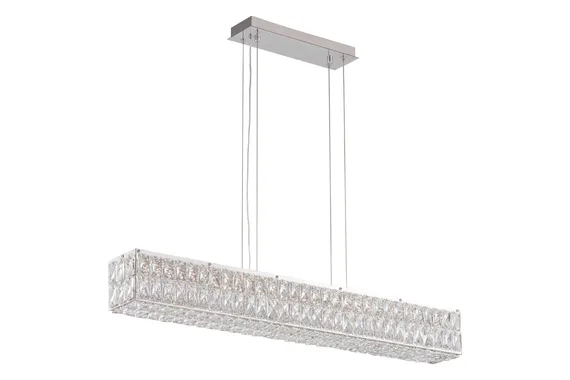 Люстра подвесная светодиодная NewRgy 2787R/40W CHROME+CLEAR, 40 Вт, хромированная и прозрачная