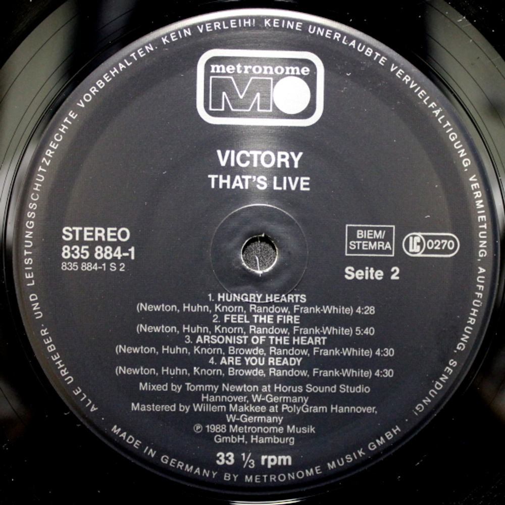 Victory / That's Live (LP)