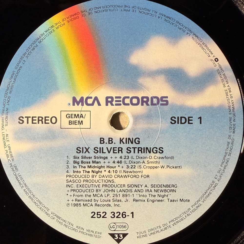 B.B. King - Six Silver Strings (Германия 1985г.)