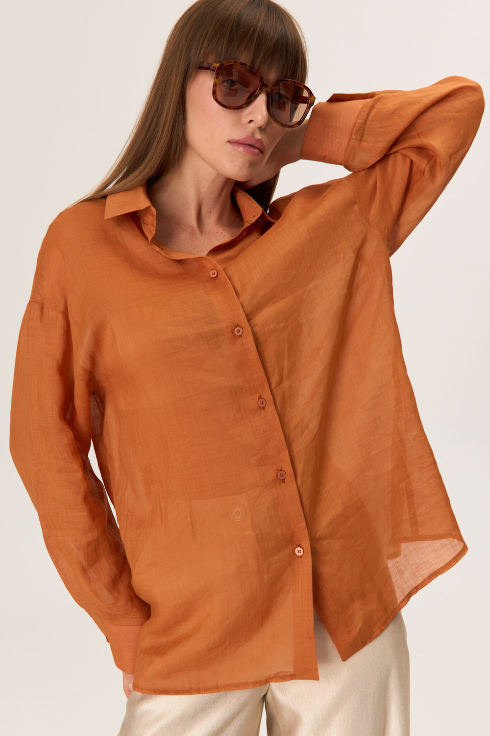 Рубашка CLOXY из крапивы (охра)