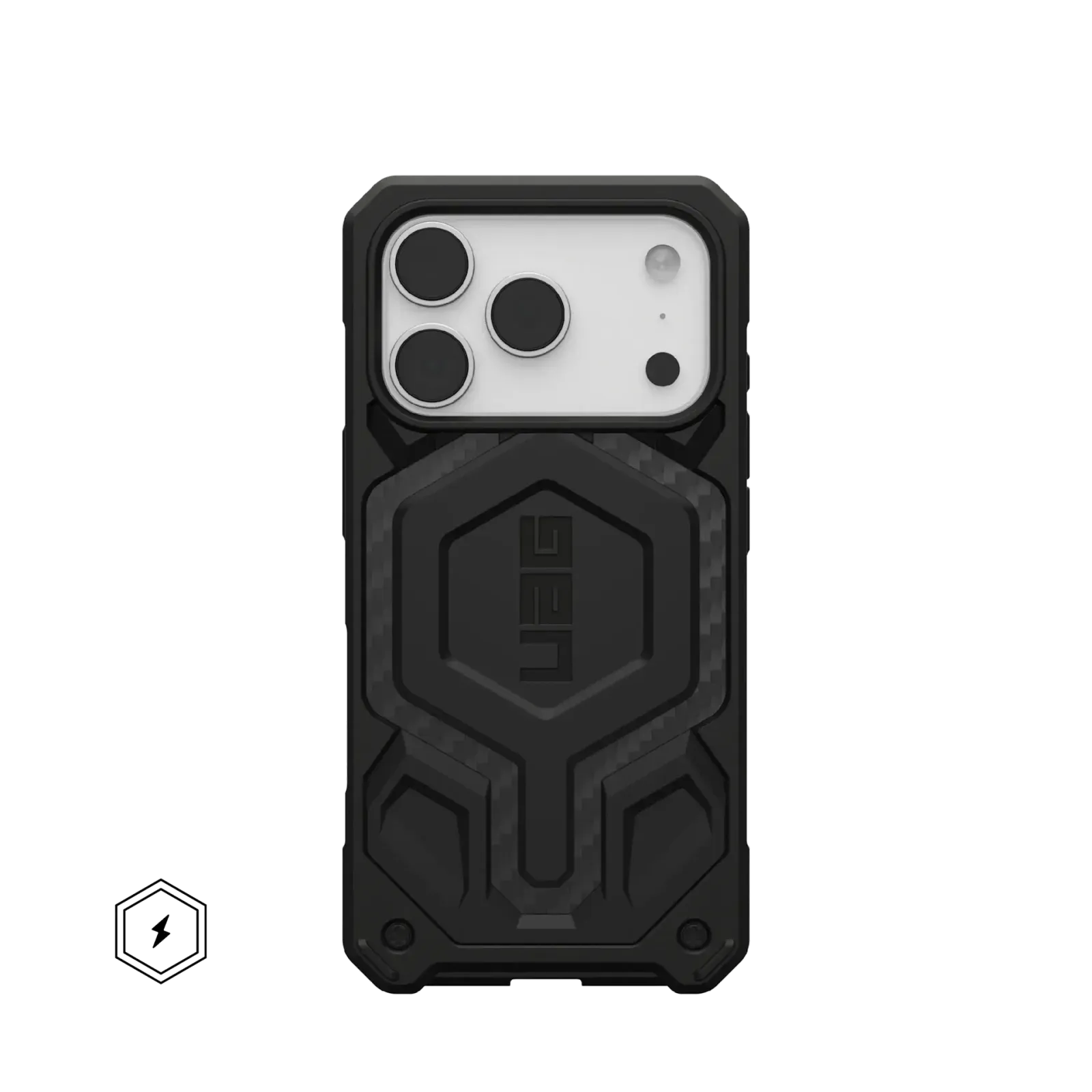 UAG Monarch Pro with MagSafe Series Case for Apple iPhone 17 Pro Carbon Fiber (Чёрный)
