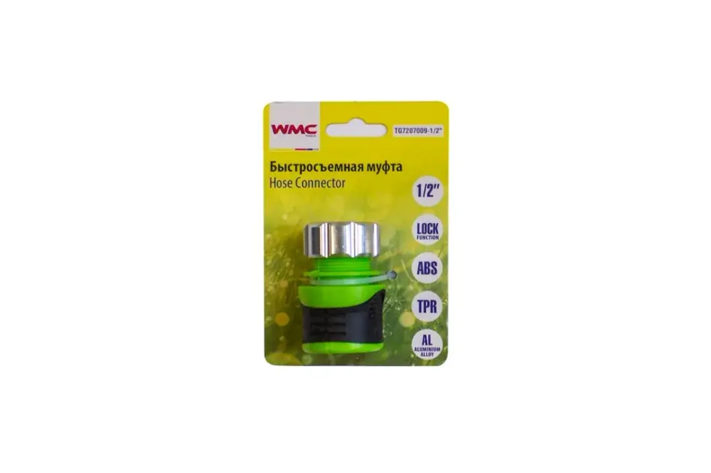 Соединитель ''быстроразъем-шланг'' 1/2'', на блистере WMC TOOLS WMC-TG7207009-1/2"