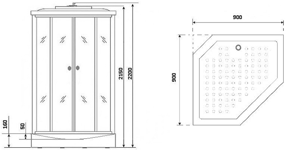 Душевая кабина Niagara Ultra 90x90 NG-2306-01 без гидромассажа