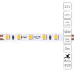 Светодиодная лента 24V 9,6W/m 3000К 5м Arte Lamp TAPE A2412005-01-3K, LED