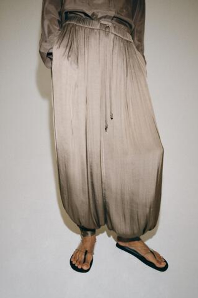 АТЛАСНЫЕ БРЮКИ-БАЛЛОНЫ — ZW COLLECTION — ZARA