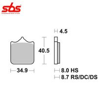 SBS 870SP тормозные колодки передние