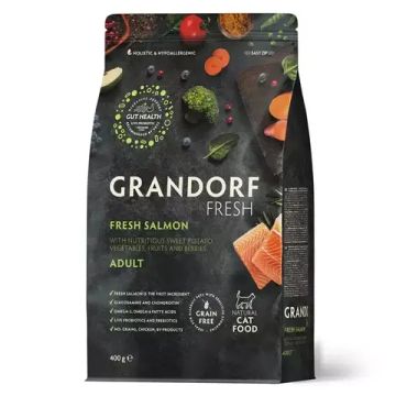 Grandorf Fresh Сухой корм для взрослых кошек с филе лосося и бататом