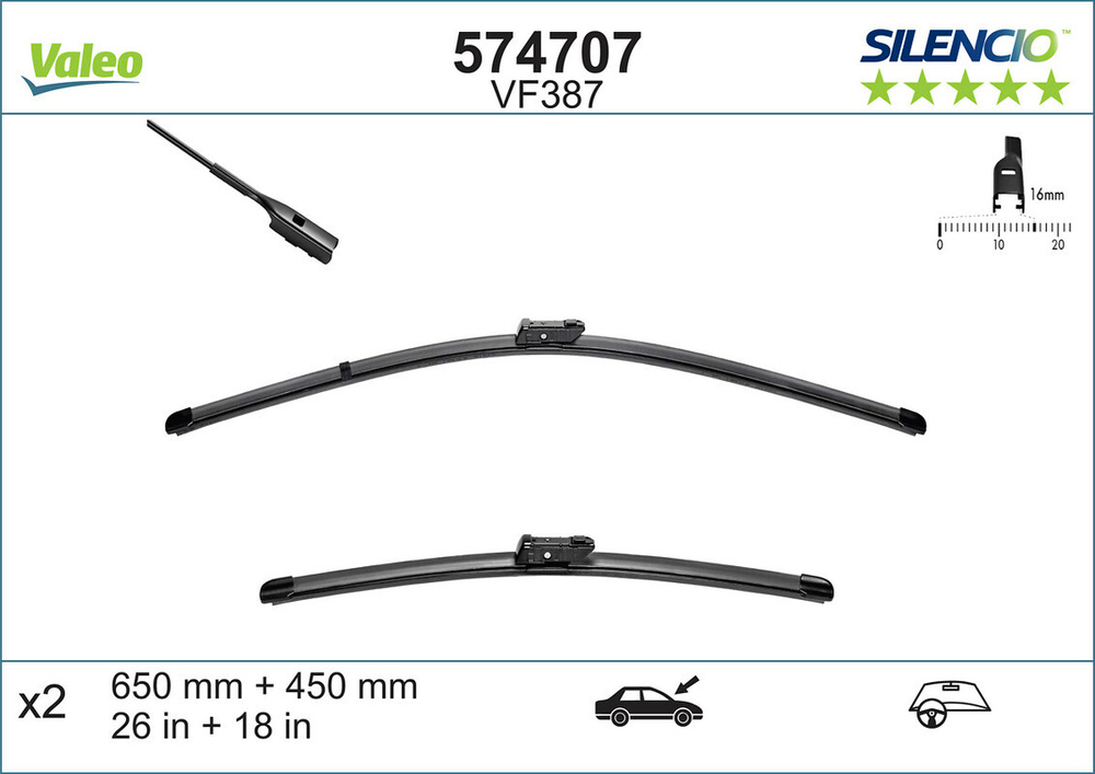VALEO - 574707-VAL - Wiper Blade