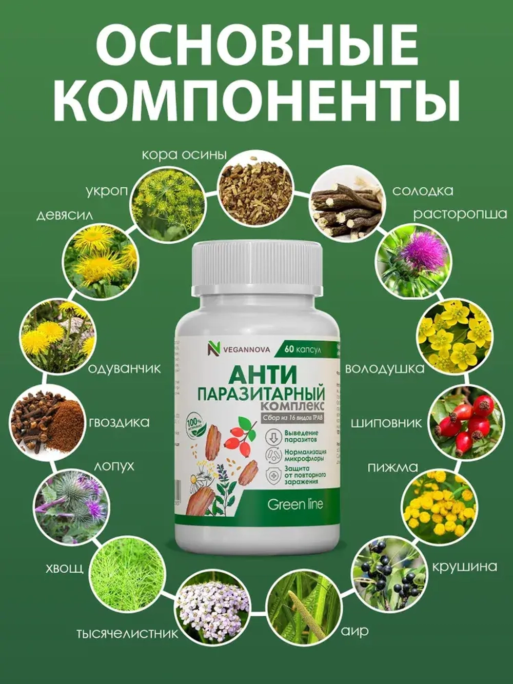 Набор Антипаразитарный (антипаразитарный комплекс, псиллиум в капсулах, гречишный чай)