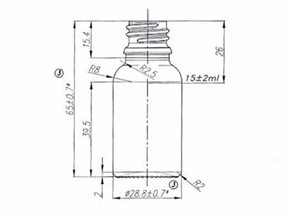 Флакон стекло 15 мл (18) коричневый
