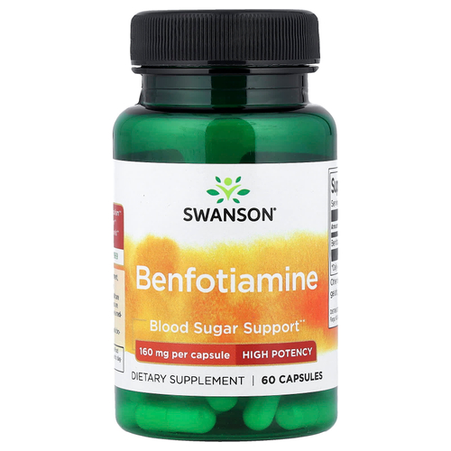Swanson Vitamins, Бенфотиамин, высокоэффективный, 160 мг, 60 капсул