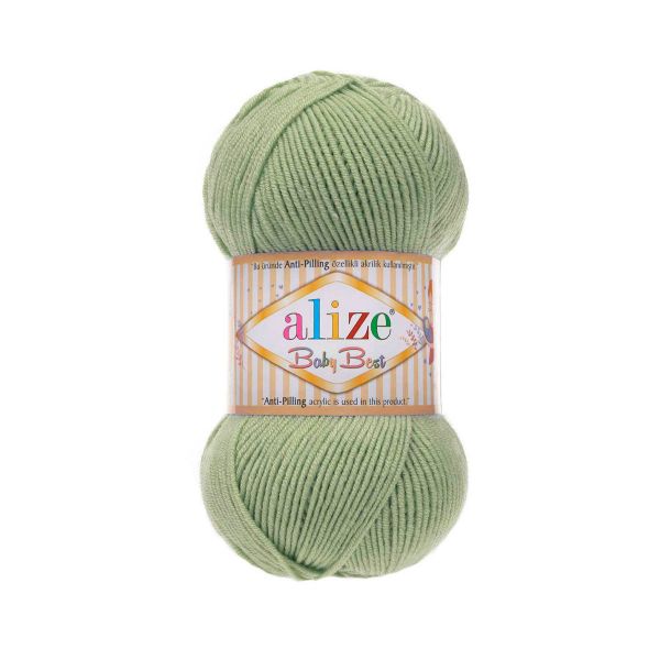 Пряжа Alize (Ализе) Baby Best / уп.5 мот. по 100 г, 240м, 138 оливковый A