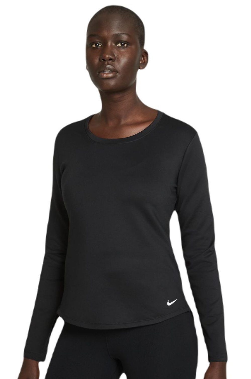 Женская теннисная футболка (dł. Рукава) Nike Therma-FIT One Long-Sleeve T-Shirt - черный