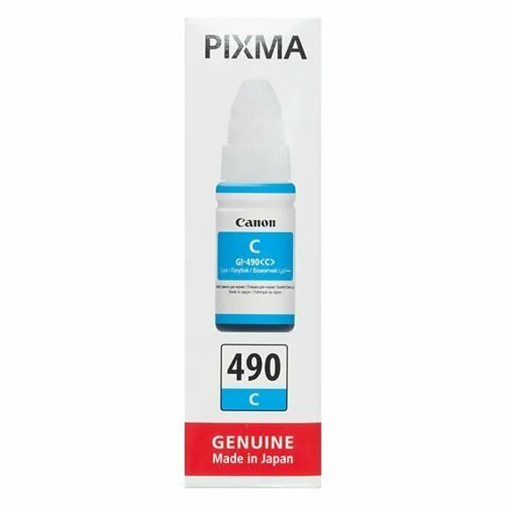 Чернила CANON GI-490 C (cyan) (PIXMA G1400/G2400/G3400)