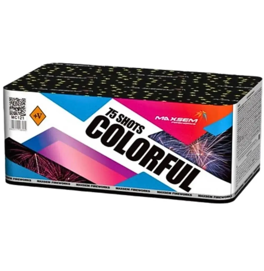 Батарея салютов Colorful (MC121) от Maxsem, 76 залпов, 20–30 мм