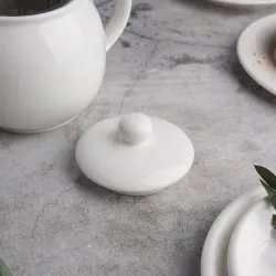 Чайник 450 мл d 10,9 см h12 см с фильтром белый фарфор P.L. Proff Cuisine [1]