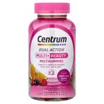 Centrum, Multi + Beauty жевательные таблетки, натуральные вишня, ягоды и апельсин, 100 жевательных таблеток